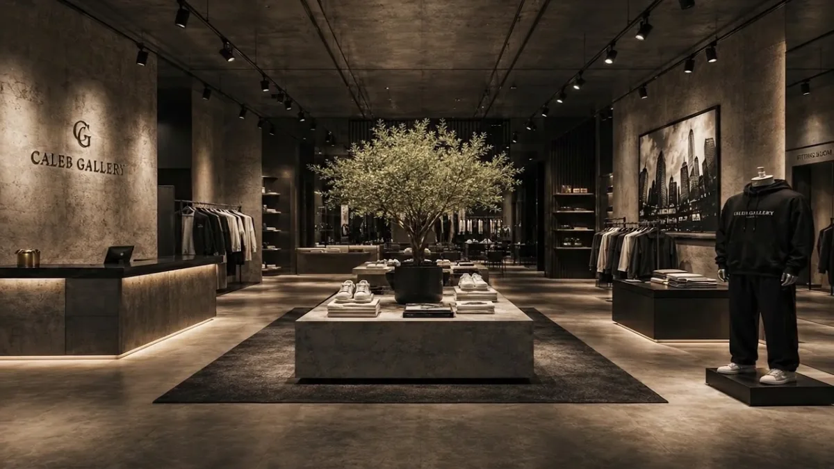 Interior de la tienda Caleb Gallery