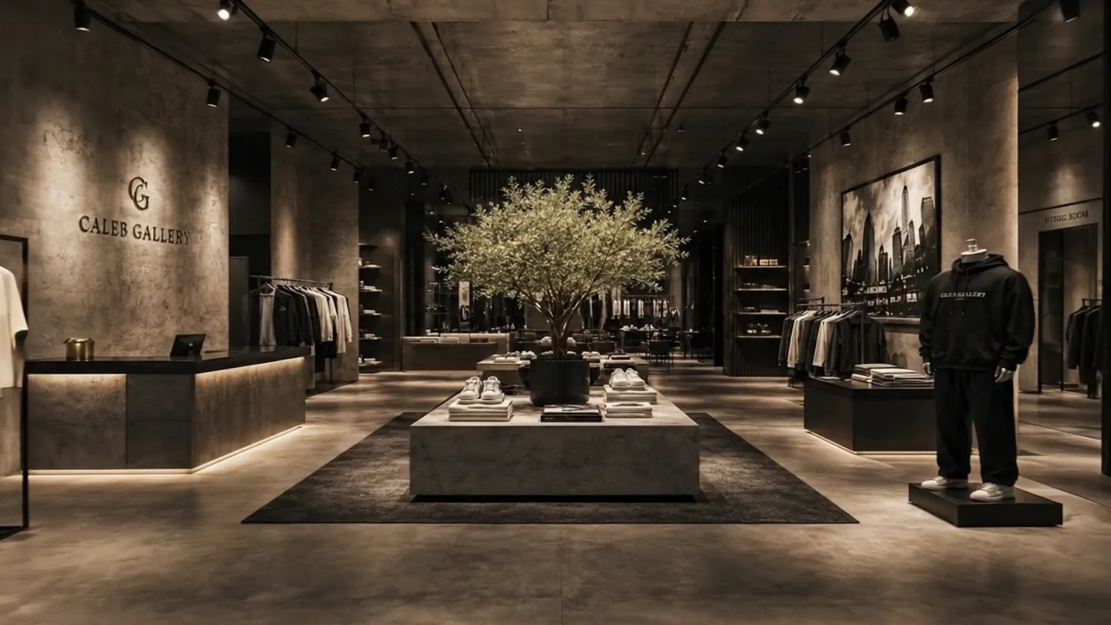 Interior de la tienda Caleb Gallery
