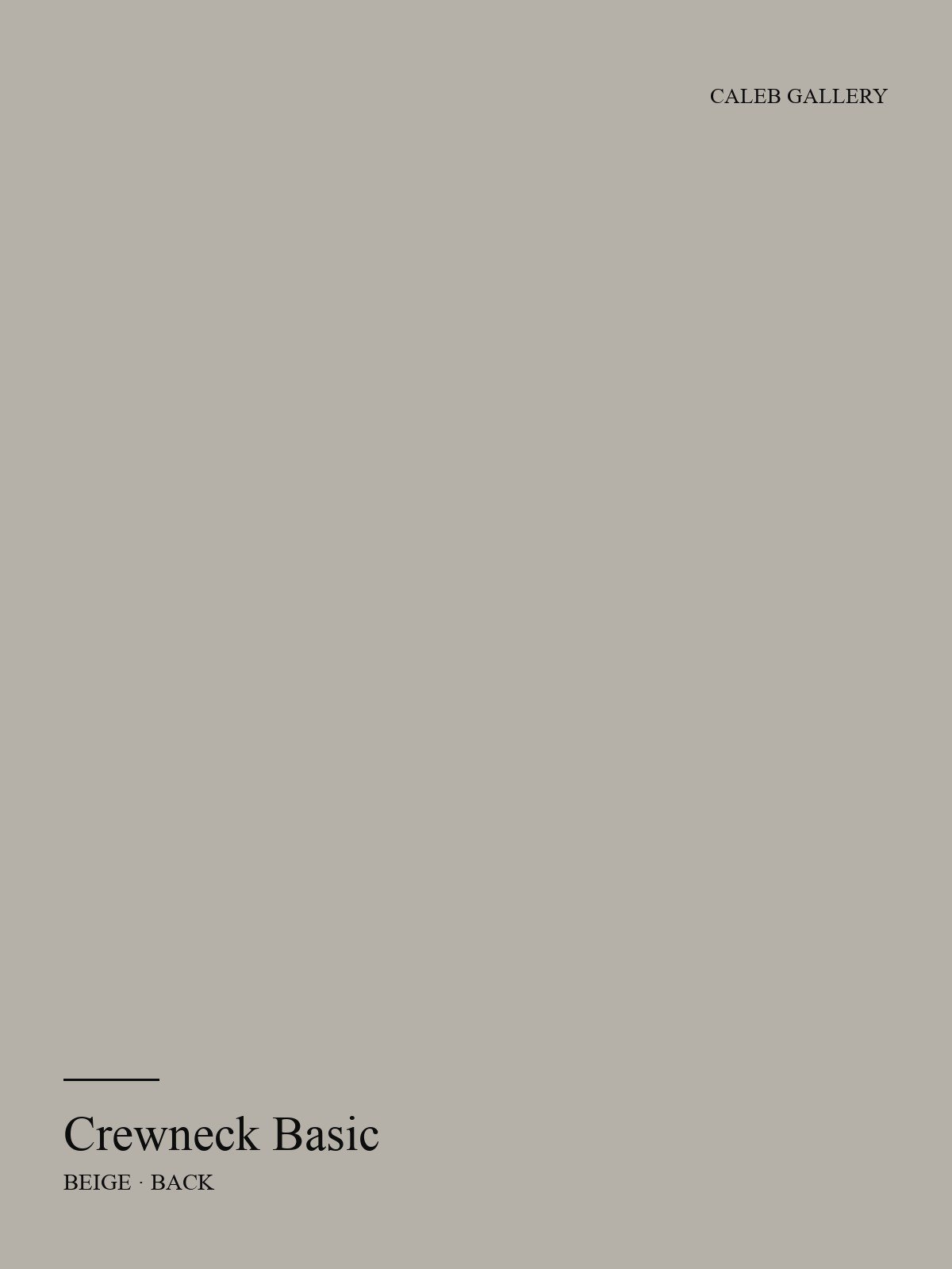 Crewneck Basic color Beige, vista trasera